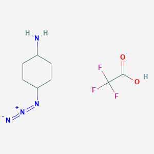 molecular formula C8H13F3N4O2 B2503479 4-Azidocyclohexan-1-amine;2,2,2-trifluoroacetic acid CAS No. 2230789-90-7
