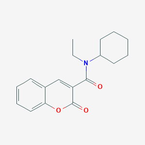 molecular formula C18H21NO3 B2503481 N-cyclohexyl-N-ethyl(2-oxochromen-3-yl)carboxamide CAS No. 326885-01-2