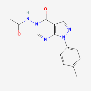 molecular formula C14H13N5O2 B2503492 N-(4-oxo-1-(p-tolyl)-1H-pyrazolo[3,4-d]pyrimidin-5(4H)-yl)acetamide CAS No. 941929-98-2