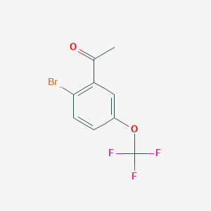 molecular formula C9H6BrF3O2 B2503493 1-[2-Bromo-5-(trifluoromethoxy)phenyl]ethanone CAS No. 1558247-47-4