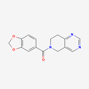 molecular formula C15H13N3O3 B2503496 benzo[d][1,3]dioxol-5-yl(7,8-dihydropyrido[4,3-d]pyrimidin-6(5H)-yl)methanone CAS No. 1797874-76-0