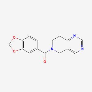 molecular formula C15H13N3O3 B2503496 苯并[d][1,3]二氧杂环-5-基(7,8-二氢吡啶并[4,3-d]嘧啶-6(5H)-基)甲酮 CAS No. 1797874-76-0