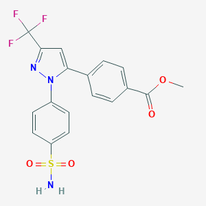 molecular formula C18H14F3N3O4S B025035 Celecoxib Carboxylic Acid Methyl Ester CAS No. 1189893-75-1