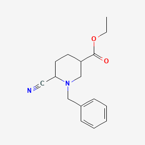 molecular formula C16H20N2O2 B2503504 Ethyl 1-benzyl-6-cyanopiperidine-3-carboxylate CAS No. 2172590-80-4