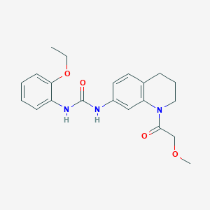 molecular formula C21H25N3O4 B2503506 1-(2-Ethoxyphenyl)-3-(1-(2-methoxyacetyl)-1,2,3,4-tetrahydroquinolin-7-yl)urea CAS No. 1203301-86-3
