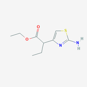 molecular formula C9H14N2O2S B2503508 Ethyl 2-(2-aminothiazol-4-yl)butanoate CAS No. 412311-88-7