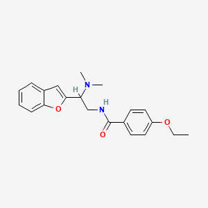 molecular formula C21H24N2O3 B2503514 N-(2-(苯并呋喃-2-基)-2-(二甲基氨基)乙基)-4-乙氧基苯甲酰胺 CAS No. 2034301-25-0