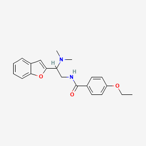 molecular formula C21H24N2O3 B2503514 N-[2-(1-ベンゾフラン-2-イル)-2-(ジメチルアミノ)エチル]-4-エトキシベンズアミド CAS No. 2034301-25-0