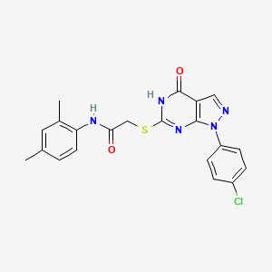 molecular formula C21H18ClN5O2S B2503524 N-(2,4-diméthylphényl)-2-((1-(4-chlorophényl)-4-oxo-4,5-dihydro-1H-pyrazolo[3,4-d]pyrimidin-6-yl)thio)acétamide CAS No. 851122-92-4