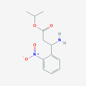 molecular formula C12H16N2O4 B2503531 Propan-2-yl 3-amino-3-(2-nitrophenyl)propanoate CAS No. 875164-05-9