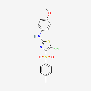 5-chloro-N-(4-methoxyphenyl)-4-(4-methylphenyl)sulfonyl-1,3-thiazol-2-amine