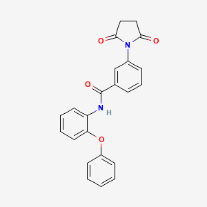 molecular formula C23H18N2O4 B2503535 3-(2,5-二氧代吡咯烷-1-基)-N-(2-苯氧基苯基)苯甲酰胺 CAS No. 391867-74-6