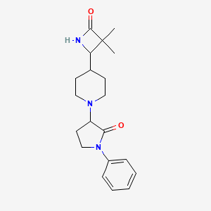 3-[4-(3,3-Dimethyl-4-oxoazetidin-2-yl)piperidin-1-yl]-1-phenylpyrrolidin-2-one