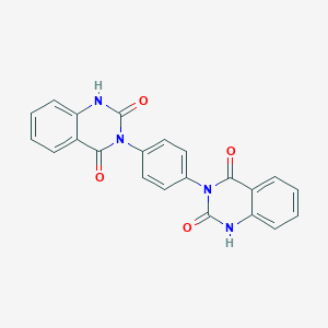 molecular formula C22H14N4O4 B250354 3-[4-(2,4-dioxo-1,4-dihydro-3(2H)-quinazolinyl)phenyl]-2,4(1H,3H)-quinazolinedione 