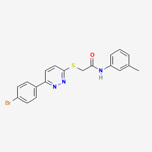 molecular formula C19H16BrN3OS B2503540 2-((6-(4-bromophenyl)pyridazin-3-yl)thio)-N-(m-tolyl)acetamide CAS No. 872694-81-0