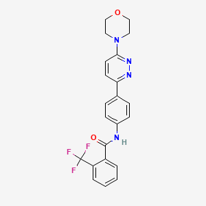 molecular formula C22H19F3N4O2 B2503542 N-(4-(6-morpholinopyridazin-3-yl)phenyl)-2-(trifluoromethyl)benzamide CAS No. 922668-03-9