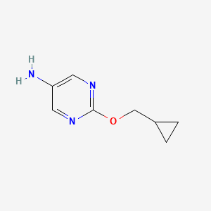 molecular formula C8H11N3O B2503546 2-(Cyclopropylmethoxy)pyrimidin-5-amine CAS No. 1249578-99-1