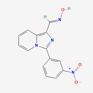 molecular formula C14H10N4O3 B2503547 (E)-3-(3-硝基苯基)咪唑并[1,5-a]吡啶-1-甲醛肟 CAS No. 461684-33-3