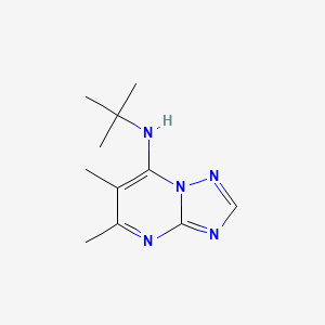 molecular formula C11H17N5 B2503551 N-(tert-butyl)-5,6-dimethyl-[1,2,4]triazolo[1,5-a]pyrimidin-7-amine CAS No. 2320854-54-2
