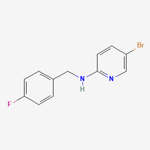 molecular formula C12H10BrFN2 B2503555 2-Pyridinamine,5-bromo-n-[(4-fluorophenyl)methyl]- CAS No. 1039803-54-7