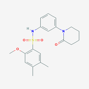 2-methoxy-4,5-dimethyl-N-(3-(2-oxopiperidin-1-yl)phenyl)benzenesulfonamide