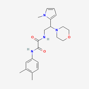 N1-(3,4-dimethylphenyl)-N2-(2-(1-methyl-1H-pyrrol-2-yl)-2-morpholinoethyl)oxalamide