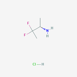 molecular formula C4H10ClF2N B2503575 (S)-3,3-二氟丁胺盐酸盐 CAS No. 1638269-49-4