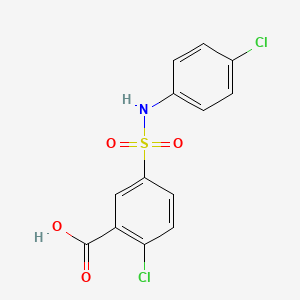 molecular formula C13H9Cl2NO4S B2503576 2-Chloro-5-[(4-chlorophenyl)sulfamoyl]benzoic acid CAS No. 312274-91-2