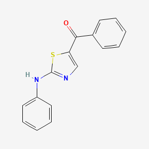 molecular formula C16H12N2OS B2503579 (2-苯胺基-1,3-噻唑-5-基)(苯基)甲酮 CAS No. 307518-99-6