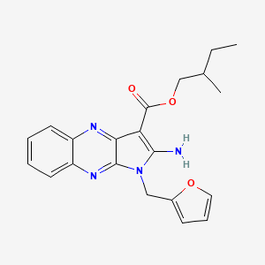 2-methylbutyl 2-amino-1-(furan-2-ylmethyl)-1H-pyrrolo[2,3-b]quinoxaline-3-carboxylate