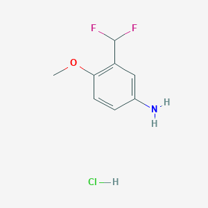 3-(Difluoromethyl)-4-methoxyaniline;hydrochloride