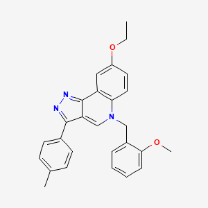 molecular formula C27H25N3O2 B2503589 8-Ethoxy-5-[(2-methoxyphenyl)methyl]-3-(4-methylphenyl)pyrazolo[4,3-c]quinoline CAS No. 866588-54-7