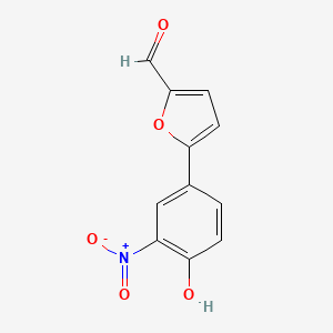 molecular formula C11H7NO5 B2503593 5-(4-羟基-3-硝基苯基)呋喃-2-甲醛 CAS No. 384856-32-0