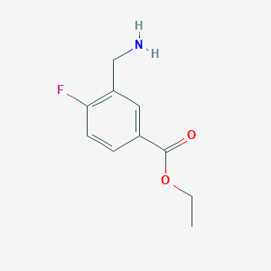 molecular formula C10H12FNO2 B2503605 Ethyl 3-(aminomethyl)-4-fluorobenzoate CAS No. 1006747-40-5