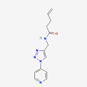 molecular formula C13H15N5O B2503606 N-((1-(pyridin-4-yl)-1H-1,2,3-triazol-4-yl)methyl)pent-4-enamide CAS No. 2034227-17-1