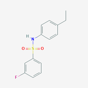 molecular formula C14H14FNO2S B250361 N-(4-ethylphenyl)-3-fluorobenzenesulfonamide 