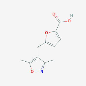 molecular formula C11H11NO4 B2503612 5-(3,5-Dimethyl-isoxazol-4-ylmethyl)-furan-2-carboxylic acid CAS No. 842974-74-7