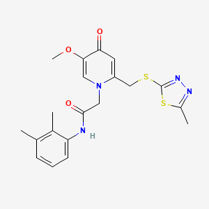 molecular formula C20H22N4O3S2 B2503614 N-(2,3-dimethylphenyl)-2-(5-methoxy-2-(((5-methyl-1,3,4-thiadiazol-2-yl)thio)methyl)-4-oxopyridin-1(4H)-yl)acetamide CAS No. 941914-38-1