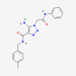 molecular formula C19H20N6O2 B2503618 5-amino-N-(4-methylbenzyl)-1-[2-oxo-2-(phenylamino)ethyl]-1H-1,2,3-triazole-4-carboxamide CAS No. 901017-75-2