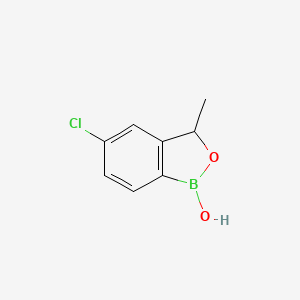 molecular formula C8H8BClO2 B2503633 5-chloro-1-hydroxy-3-methyl-3H-2,1-benzoxaborole CAS No. 943311-74-8