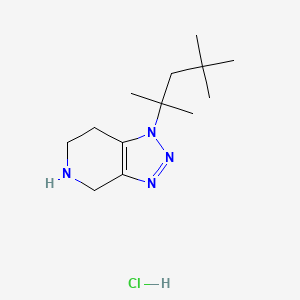 molecular formula C13H25ClN4 B2503639 1-(2,4,4-Trimethylpentan-2-yl)-1H,4H,5H,6H,7H-[1,2,3]triazolo[4,5-c]pyridine hydrochloride CAS No. 1909316-75-1