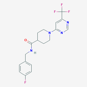 N-(4-fluorobenzyl)-1-[6-(trifluoromethyl)-4-pyrimidinyl]-4-piperidinecarboxamide