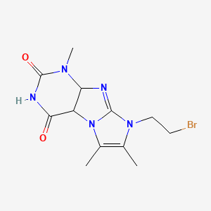 molecular formula C12H14BrN5O2 B2503647 8-(2-bromoethyl)-1,6,7-trimethyl-1H,2H,3H,4H,8H-imidazo[1,2-g]purine-2,4-dione CAS No. 949201-03-0