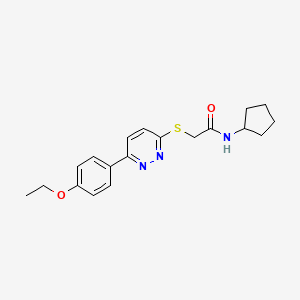 molecular formula C19H23N3O2S B2503648 N-cyclopentyl-2-[6-(4-ethoxyphenyl)pyridazin-3-yl]sulfanylacetamide CAS No. 894000-01-2