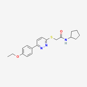 molecular formula C19H23N3O2S B2503648 N-ciclopentil-2-((6-(4-etoxifenil)piridazin-3-il)tio)acetamida CAS No. 894000-01-2