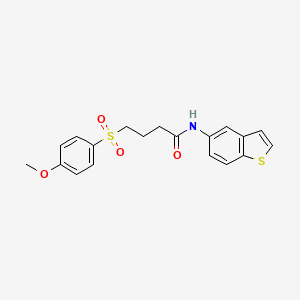 molecular formula C19H19NO4S2 B2503649 N-(benzo[b]thiophen-5-yl)-4-((4-methoxyphenyl)sulfonyl)butanamide CAS No. 941878-99-5