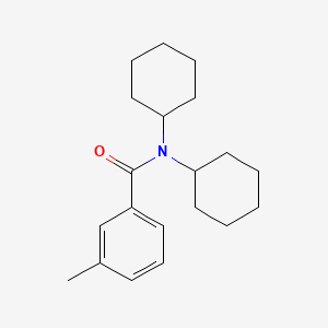 molecular formula C20H29NO B2503650 N,N-dicyclohexyl-3-methylbenzamide CAS No. 349090-11-5