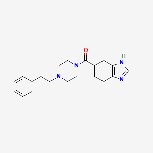 (2-methyl-4,5,6,7-tetrahydro-1H-benzo[d]imidazol-5-yl)(4-phenethylpiperazin-1-yl)methanone