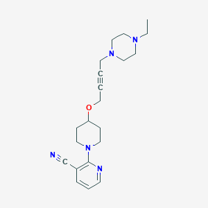 2-[4-[4-(4-Ethylpiperazin-1-yl)but-2-ynoxy]piperidin-1-yl]pyridine-3-carbonitrile