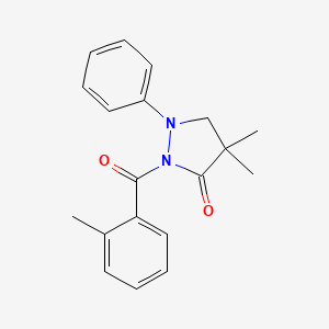 4,4-Dimethyl-2-(2-methylbenzoyl)-1-phenylpyrazolidin-3-one